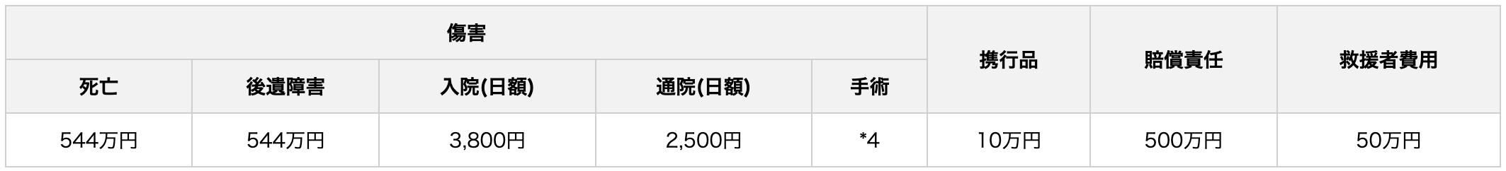 旅行傷害保険